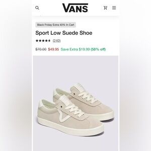 Vans woman sport Low top in Oat Suede. Used - Like new.